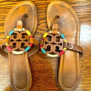Tory Burch Miller sandal brown multi color size 9